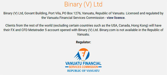 Binary.com license